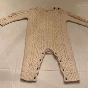 GAP Cream Cable Knit Baby Unisex Boy Girl Onesie 12 - 18 months VGUC. Baby Gap